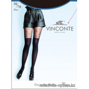 k4-8048 Vinconte Колготки женские с имитацией ботфорт с рисунком, 3M-4L, 30/70 ден, 1 пачка (6 шт)