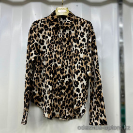 w41-0221 Рубашка женская с леопардовым принтом, 1 шт