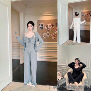 b16-33016 Комплект женской пижамы 3в1: кофта, майка и штаны, M-XL, 1 пачка (3 шт)