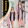 e1-b-1003 Miss WONDER Life Комплект домашней одежды для полных дам: сорочка и халат, стандарт, cotton, 1 пачка (4 шт)
