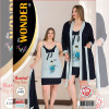 e1-b-1012 Miss WONDER Life Комплект домашней одежды для полных дам: сорочка и халат, стандарт, cotton, 1 пачка (4 шт)