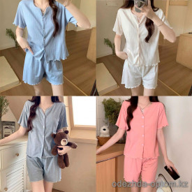 b16-683-1 Комплект женской пижамы: кофта и шорты, M-XL, 1 пачка (3 шт)