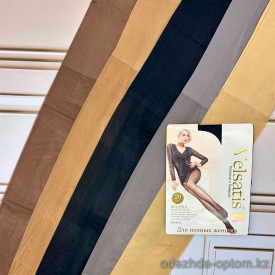 k2-6612 Velsatis Женские матовые колготки с лайкрой для полных женщин, 5-6, 20 ден, 1 пачка (6 шт)