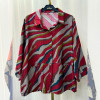 w20-1182 Рубашка женская с принтом свободного кроя, хлопок, стандарт (42-50), 1 шт