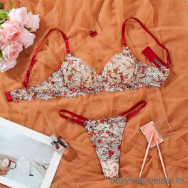 b13-0747 Комплект кружевного нижнего белья: бюстгальтер и трусики, S-L, 1 пачка (3 шт)