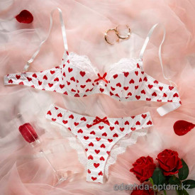 b13-2827 Комплект нижнего белья: бюстгальтер и трусики, S-XL, 1 пачка (4 шт)