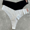 b13-3037 Трусики женские однотонные стринги, M-XL, 1 пачка (12 шт)