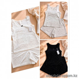 b4-0190 Комплект женской пижамы: майка и шорты, стандарт, 1 пачка (5 шт) b4-0190 Комплект женской пижамы: майка и шорты, стандарт, 1 пачка (5 шт)