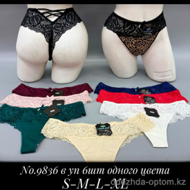 b5-9836 Coeur Joie Трусики женские кружевные стринги, S-XL, 1 пачка (6 шт)