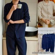 b15-9702 Комплект мужской муслиновой пижамы: рубашка и штаны, 1 пачка (3 шт)