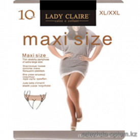 k1-4106 Lady Claire Прозрачные полуматовые колготки, XL/2XL, 10 ден, 1 пачка (12 шт)