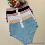 d7-210 Lavolle Трусики женские высокие однотонные, большие размеры, 2XL-4XL, 1 пачка (12 шт)