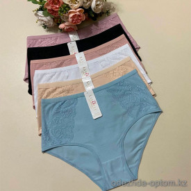 d7-210 Lavolle Трусики женские высокие однотонные, большие размеры, 2XL-4XL, 1 пачка (12 шт)