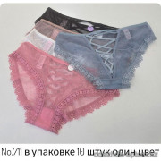 b4-711 Трусики женские кружевные, L-XL, 1 пачка (10 шт)
