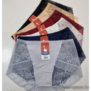 b4-1039 Трусики женские высокие, стандарт, 1 пачка (12 шт)
