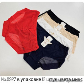b4-8927 Lavolle Трусики женские однотонные, XL-3XL, 1 пачка (12 шт)