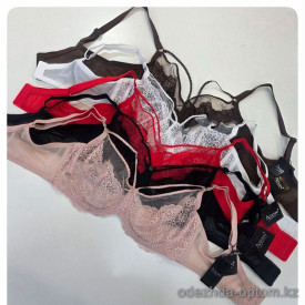 b4-U6555 Acousma Бюстгальтер без поролона кружевной, 1 пачка (6 шт)