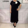 w7-LS1006 Платье женское однотонное с цветком, большие размеры, 1 шт