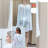 z4-88516 Пляжный женский костюм: рубашка с капюшоном и шорты, L-XL, 1 пачка (3 шт)