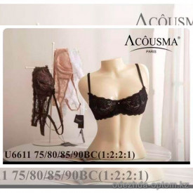 b4-U6611 Acousma Бюстгальтер кружевной без поролона, 1 пачка (6 шт)