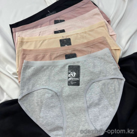 b16-1016 Anttifu Трусики женские однотонные, L-2XL, 1 пачка (12 шт)