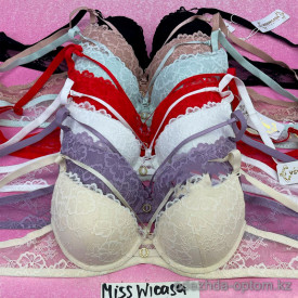 b6-0831 Miss Wicasa Бюстгальтер на тонком поролоне с чокером, чашка B, 1 пачка (3 шт)