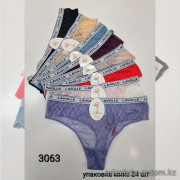 b4-3063 Lavolle Трусики женские кружевные стринги, большие размеры, 2XL-4XL, 1 пачка (24 шт)