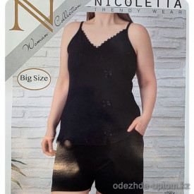 b4-39054 Nicoletta Комплект пижамы для полных дам: майка и шорты, 2XL-5XL, 1 пачка (4 шт)