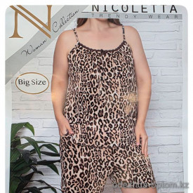 b4-39060 Nicoletta Комплект пижамы для полных дам: майка и шорты, 2XL-5XL, 1 пачка (4 шт)