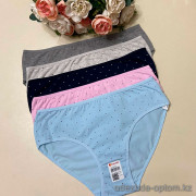 d7-318142 Donella Трусики женские в горошек, большие размеры, 1 пачка (10 шт)