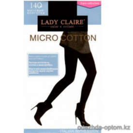 k1-7045 Lady Claire Теплые колготки из хлопка и микрофибры, S-XL, 140 ден, 1 пачка (6 шт)