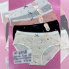 b6-6458 Трусики женские в рубчик, стандарт (40-44), 1 пачка (12 шт)