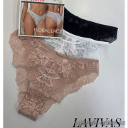b4-11601 Lavivas Трусики женские кружевные, M-XL, 1 пачка (12 шт)