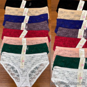 b2-9922 Lavolle Трусики женские кружевные, 42-46, гипюр, 1 пачка (12 шт)