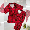 e1-2508-3 Пижама женская: рубашка и штаны, хлопок, S-XL, 1 пачка (4 шт)