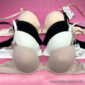 b6-6821-2 Donafen (Onita de Mas) Бюстгальтер гладкий на среднем поролоне, чашка В, 1 пачка (6 шт)