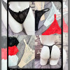 b5-8338 Трусики женские стринги, M-XL, 1 пачка (12 шт)