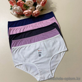 d7-258125-1 Donella Трусики женские в мелкий горошек, великаны, 1 пачка (10 шт)