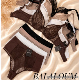 b4-A9483 Balaloum Комплект нижнего белья: бюстгальтер на тонком поролоне и трусики на высокой посадке, 1 пачка (6 шт) b4-A9483 Balaloum Комплект нижнего белья: бюстгальтер на тонком поролоне и трусики на высокой посадке, 1 пачка (6 шт)