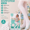 k2-AC127 Velsatis Детские и подростковые белые колготки, 6-13 лет, 40 ден, 1 пачка (6 шт)