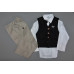 d4-0002 Детский костюм на мальчика: жилет, брюки, рубашка, бабочка, 2-10 лет, 1 пачка (4 шт)