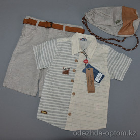 d4-4939 Комплект на мальчика: шорты, рубашка, рюкзак, 2-5 лет, 1 пачка (4 шт)