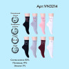 k4-vn3214 Vinconte Носочки женские с комфортной резинкой, 36-40, хлопок, 1 пачка (12 пар)
