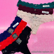 b6-1889-1 Coeur Joie Трусики женские бразилианы гипюровые, S-XL, 1 пачка (6 шт)