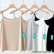 d7-1412-1 Майка женская однотонная на бретельках, стандарт (50-52), 1 пачка (5 шт)