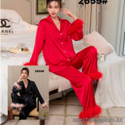 b16-2659 Комплект женской шелковой пижамы, M-XL, 1 пачка (3 шт)