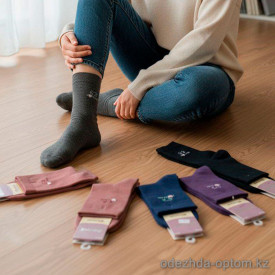 n5-0251 Носки женские махровые, 1 пачка (10 пар)