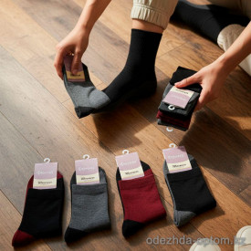 n5-0262 Носки женские махровые, 1 пачка (10 пар)