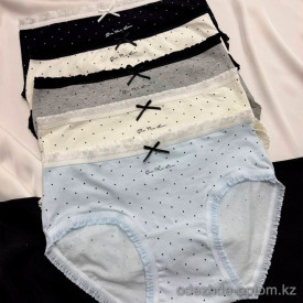 b16-112 Трусики женские в мелкий горошек, L-XL, 1 пачка (12 шт)