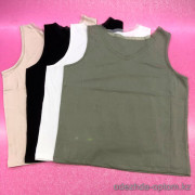 b6-3029 Майка женская однотонная, трикотаж, стандарт (46-50), 1 пачка (10 шт)